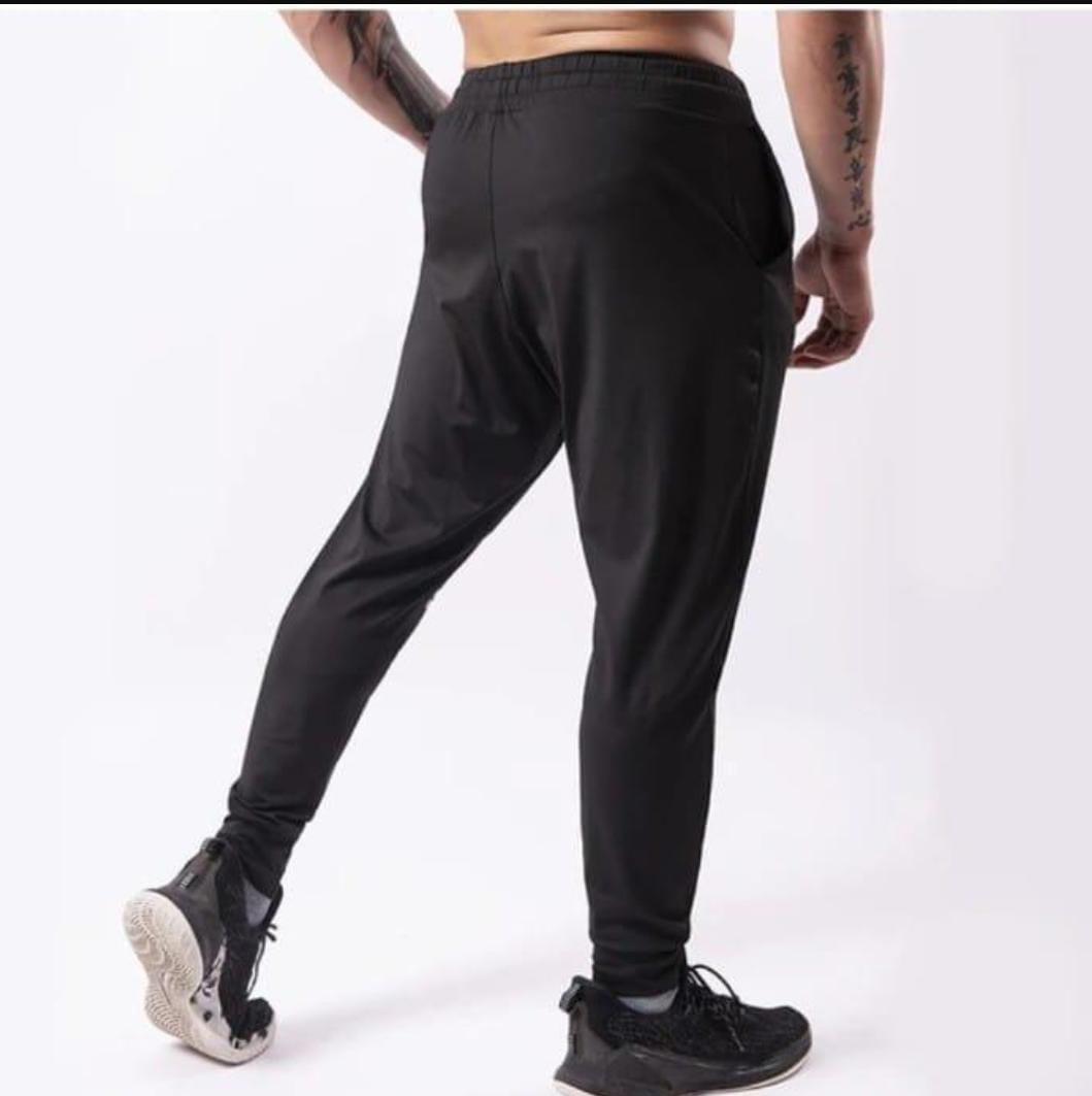 Men Black Lion Printed Track Suit 2Pcs Polyester